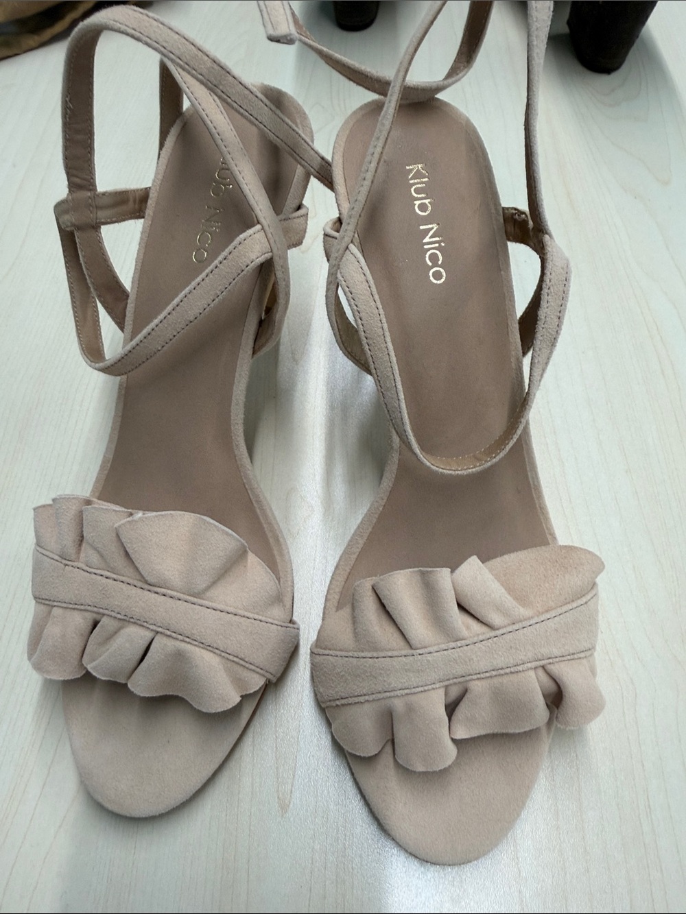 Klub Nico Suede Strappy Heels